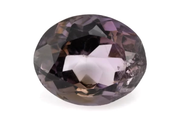 High-resolution image of the Original Amethyst Stone 8.15 Carat (8.95 Ratti) Jamunia showcasing its vibrant blue-purple hues and flawless oval cut.