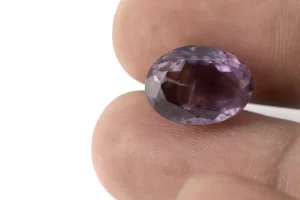 Amethyst (Jamunia) 9.00 Carat - 9.89 Ratti Size referebce | Natural Oval-Cut Purple Gemstone