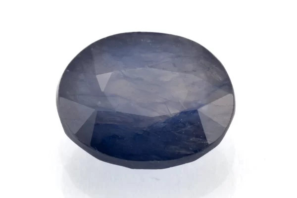 Blue Sapphire (Neelam) 10.79 Carat - 11.86 Ratti Front View | Certified Bangkok Gemstone