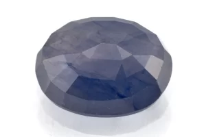 Blue Sapphire (Neelam) 10.79 Carat - 11.86 Ratti Back View | Certified Bangkok Gemstone