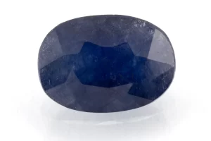 Blue Sapphire (Neelam) 5.70 Carat - 6.26 Ratti Front View | Oval Mix-Cut Blue Gemstone