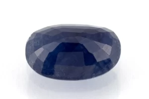 Blue Sapphire (Neelam) 5.70 Carat - 6.26 Ratti Back View | Oval Mix-Cut Blue Gemstone