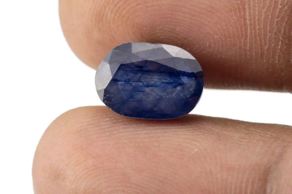 Blue Sapphire (Neelam) 6.25 Carat/6.87 Ratti - Size Reference