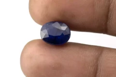 Blue Sapphire Gemstone (Neelam) 6.27 Carat - 6.89 Ratti Size Reference | Certified Oval Mix-Cut Blue Gemstone