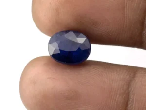 Blue Sapphire Gemstone (Neelam) 6.27 Carat - 6.89 Ratti Size Reference | Certified Oval Mix-Cut Blue Gemstone