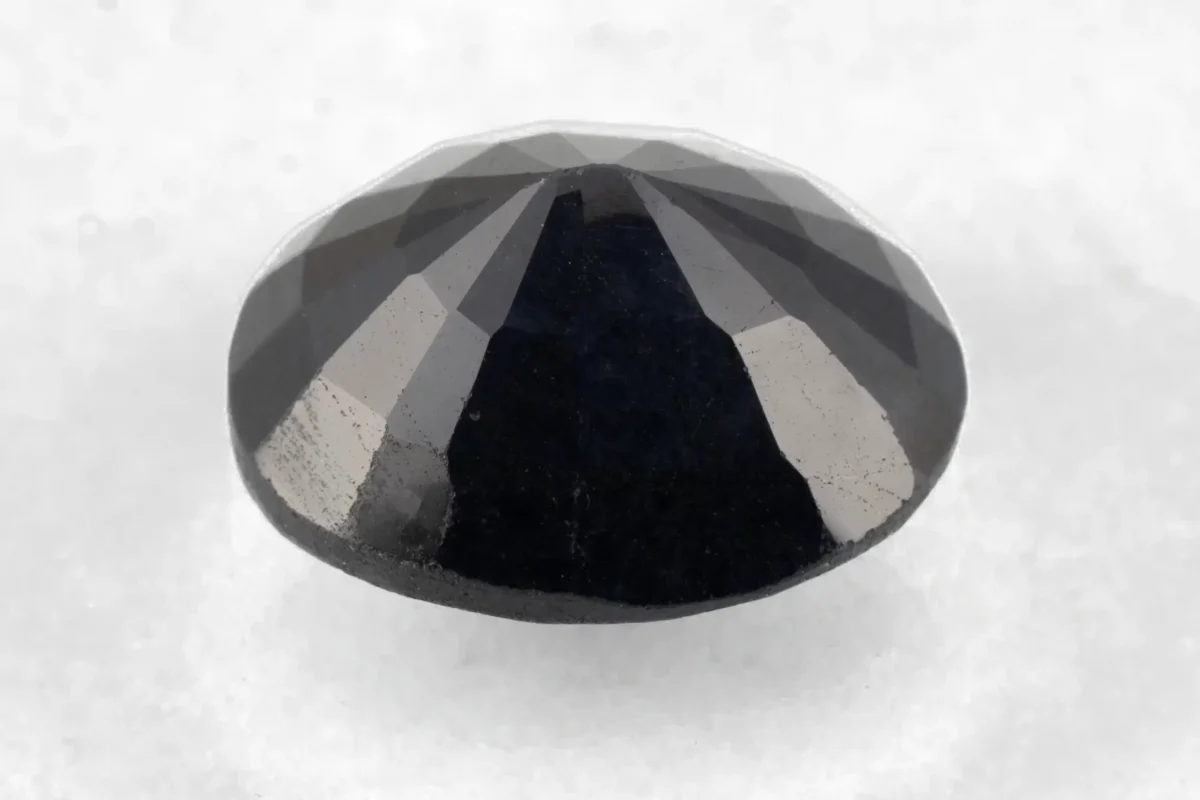Blue Sapphire (Neelam) 6.40 Carat/7.03 Ratti - Back View