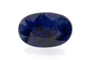 Blue Sapphire Gemstone (Neelam) 6.53 Carat - 7.18 Ratti Front View | Certified Oval Mix-Cut Blue Gemstone