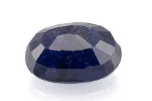 Blue Sapphire Gemstone (Neelam) 6.53 Carat - 7.18 Ratti Back View | Certified Oval Mix-Cut Blue Gemstone