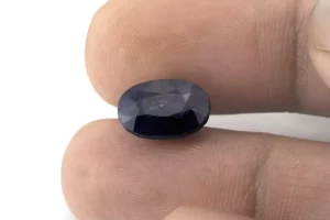 Blue Sapphire Gemstone (Neelam) 6.53 Carat - 7.18 Ratti Size Reference | Certified Oval Mix-Cut Blue Gemstone