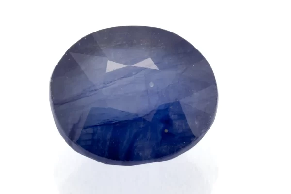 Blue Sapphire (Neelam) 8.79 Carat - 9.66 Ratti Front View | Certified Bangkok Blue Gemstone