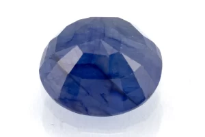 Blue Sapphire (Neelam) 8.79 Carat - 9.66 Ratti Back View | Certified Bangkok Blue Gemstone