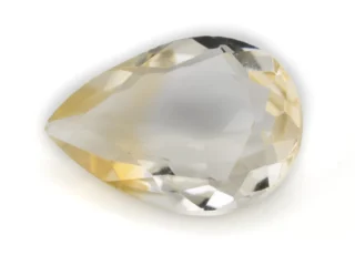 Citrine Stone 3.95 Carat - 4.34 Ratti Sunela, lab-certified vibrant yellow Pearl Drop Cut gemstone
