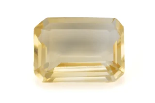 Citrine Stone 4.05 Carat - 4.45 Ratti Sunela, lab-certified vibrant yellow Octagon Step Cut gemstone