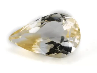 Citrine Stone 5.70 Carat - 6.26 Ratti Sunela, lab-certified vibrant yellow Pearl Drop Cut gemstone