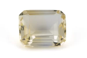 Citrine Stone 5.90 Carat - 6.48 Ratti Sunela, lab-certified vibrant yellow Octagon Step Cut gemstone