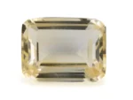 Citrine (Sunela) 6.10 Carat - 6.70 Ratti Sunela, lab-certified vibrant yellow Octagon Step Cut gemstone