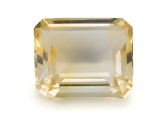 Citrine Stone 6.50 Carat - 7.14 Ratti Sunela, lab-certified vibrant yellow Octagon Step Cut gemstone