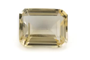 Citrine Stone 6.70 Carat - 7.36 Ratti Sunela, lab-certified vibrant yellow Octagon Step Cut gemstone