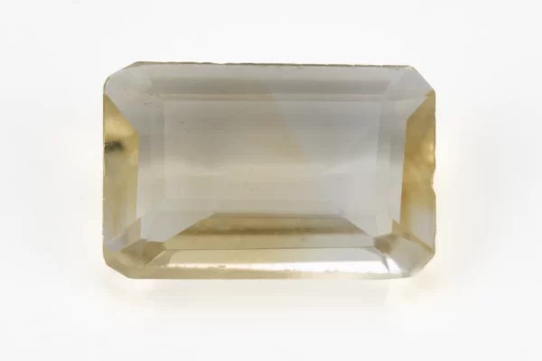 Citrine Stone 6.75 Carat - 7.42 Ratti Sunela, lab-certified vibrant yellow Octagon Step Cut gemstone