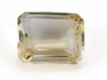 Citrine Stone 6.90 Carat - 7.58 Ratti Sunela, lab-certified vibrant yellow Octagon Step Cut gemstone