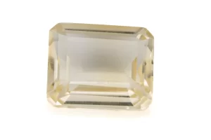 Citrine Stone 7.85 Carat - 8.63 Ratti Sunela, lab-certified vibrant yellow Octagon Step Cut gemstone