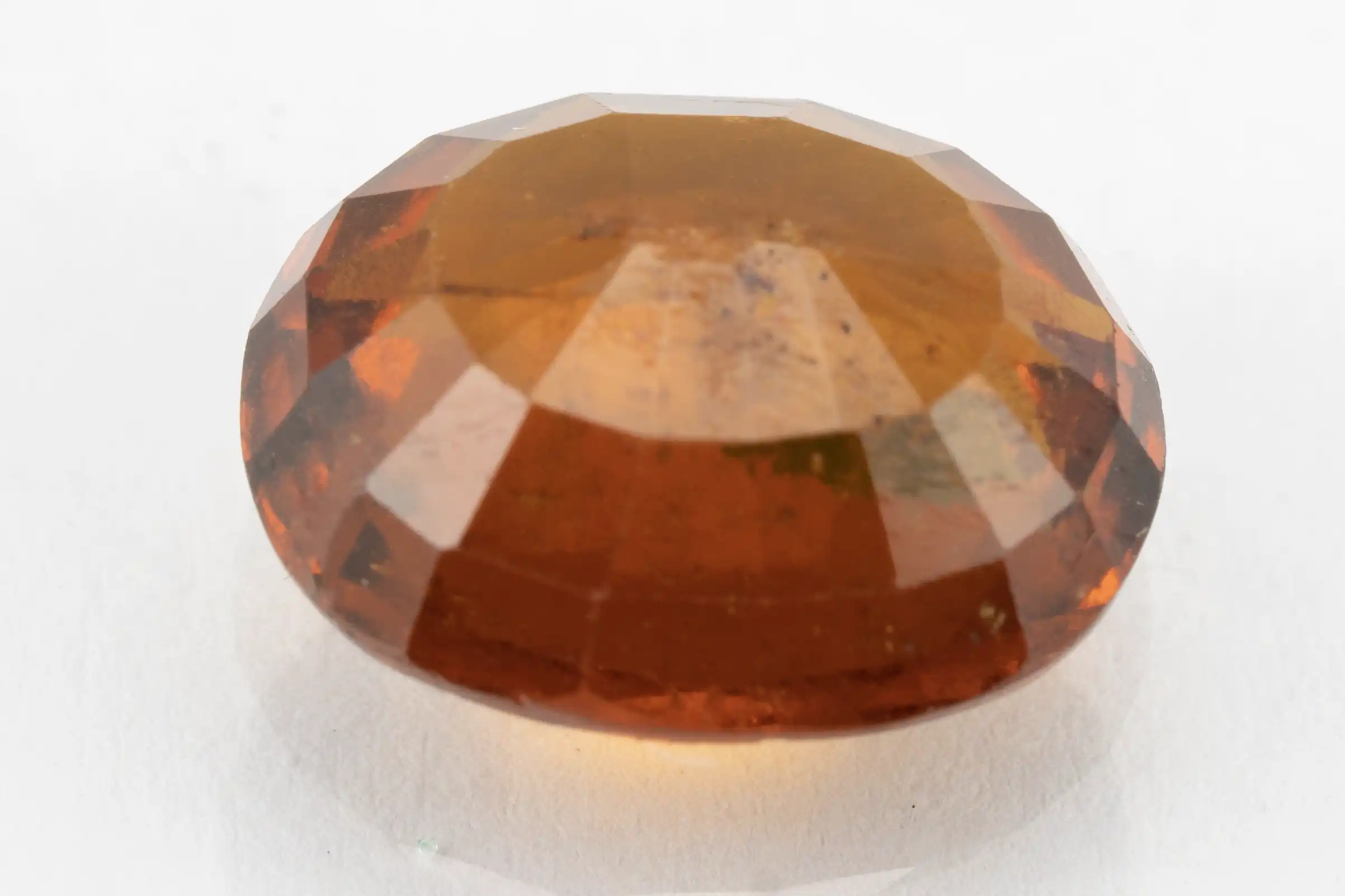 Hessonite (Gomed) 7.66 Carat / 8.42 Ratti - Back View