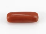 Natural Italian Red Coral (Moonga) 5.820 Carat / 6.396 Ratti - Capsule Shape - Front View