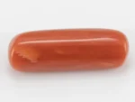Moonga Stone (Red Coral) 6.77 Ratti (6.165 Carat) showcasing vibrant red color and capsule cut