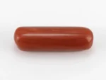 Natural Italian Red Coral (Moonga) 6.165 Carat / 6.77 Ratti - Capsule Shape - Back View
