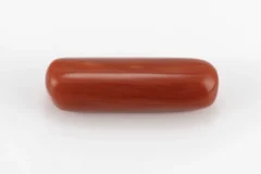 Natural Italian Red Coral (Moonga) 6.165 Carat / 6.77 Ratti - Capsule Shape - Back View