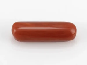 Natural Italian Red Coral (Moonga) 6.165 Carat / 6.77 Ratti - Capsule Shape - Back View