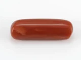 Italian Moonga Stone 6.62 Ratti - Red Coral Stone showcasing vibrant red color and capsule cut