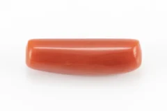 Natural Italian Red Coral (Moonga) 6.22 Carat / 6.83 Ratti - Capsule Shape - Back View