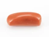 Natural Italian Red Coral (Moonga) 6.64 Carat / 7.30 Ratti - Capsule Shape - Back View