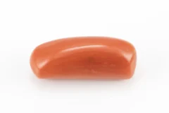 Natural Italian Red Coral (Moonga) 6.64 Carat / 7.30 Ratti - Capsule Shape - Back View