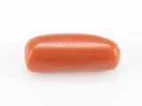 Italian Moonga Stone 7.30 Ratti - Red Coral Stone showcasing vibrant red color and capsule cut