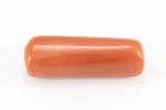 Italian Moonga Stone 7.32 Ratti - Red Coral Gemstone showcasing vibrant red color and capsule cut