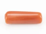 Italian Moonga Stone 7.32 Ratti - Red Coral Gemstone showcasing vibrant red color and capsule cut