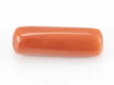 Natural Italian Red Coral (Moonga) 6.66 Carat / 7.32 Ratti - Capsule Shape - Back View