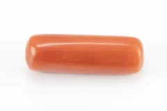 Natural Italian Red Coral (Moonga) 6.66 Carat / 7.32 Ratti - Capsule Shape - Back View