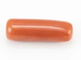 Natural Italian Red Coral (Moonga) 7.01 Carat / 7.70 Ratti - Capsule Shape - Front View