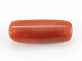 Natural Italian Red Coral (Moonga) 7.58 Carat / 8.33 Ratti - Capsule Shape - Back View