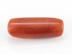 Natural Italian Red Coral (Moonga) 7.58 Carat / 8.33 Ratti - Capsule Shape - Back View