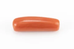 Italian Moonga Stone 8.445 Ratti - Red Coral Stone showcasing vibrant red color and capsule cut
