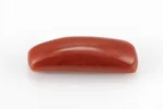 Italian Moonga Stone 8.604 Ratti - Red Coral Stone showcasing vibrant red color and capsule cut