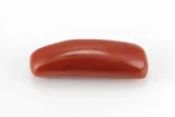 Italian Moonga Stone 8.604 Ratti - Red Coral Stone showcasing vibrant red color and capsule cut
