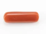 Italian Moonga Stone 8.720 Ratti - Red Coral Stone showcasing vibrant red color and capsule cut