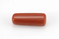 Italian Moonga Stone 8.769 Ratti - Red Coral Stone showcasing vibrant red color and capsule cut