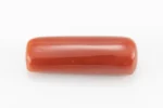 Italian Moonga Stone 8.879 Ratti - Red Coral Stone showcasing vibrant red color and capsule cut