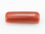 Italian Moonga Stone 8.879 Ratti - Red Coral Stone showcasing vibrant red color and capsule cut
